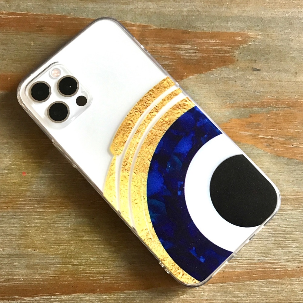 I-Phone 12/12 Pro Evil Eye Silicone Cover NWT
